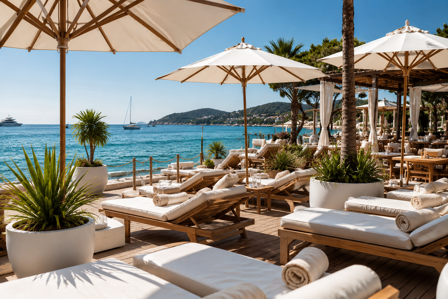 Beach club Saint-Tropez piloté par Lyveon